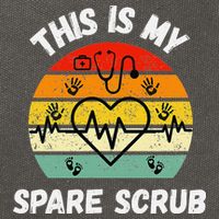 My Spare Scrub Funny Healthcare Worker Nurse CNAs Cotton Canvas Backpack