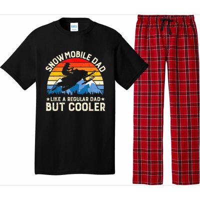 Mens Snowmobiling Snowmobile Dad Like A Regular But Cooler Riding Pajama Set