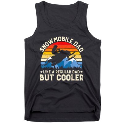 Mens Snowmobiling Snowmobile Dad Like A Regular But Cooler Riding Tank Top