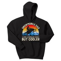 Mens Snowmobiling Snowmobile Dad Like A Regular But Cooler Riding Kids Hoodie