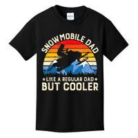 Mens Snowmobiling Snowmobile Dad Like A Regular But Cooler Riding Kids T-Shirt