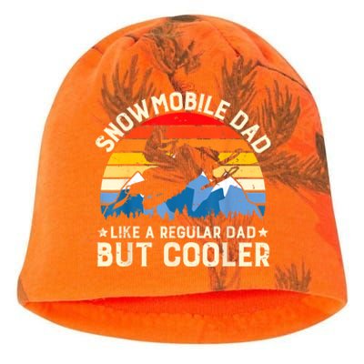 Mens Snowmobiling Snowmobile Dad Like A Regular But Cooler Riding Kati - Camo Knit Beanie