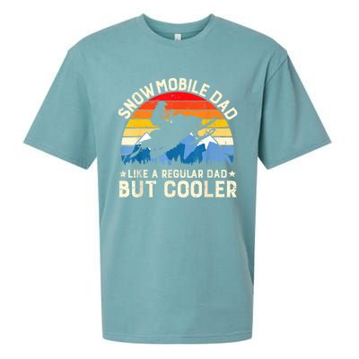 Mens Snowmobiling Snowmobile Dad Like A Regular But Cooler Riding Sueded Cloud Jersey T-Shirt