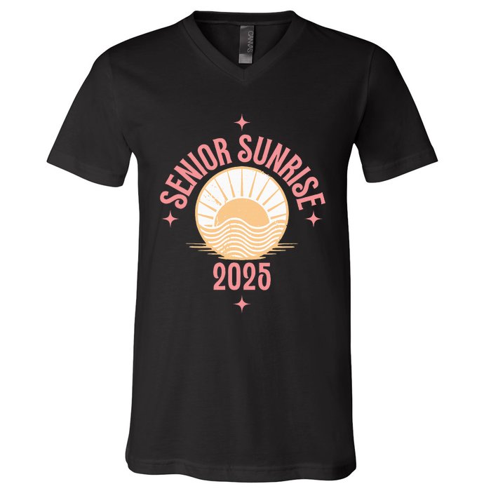 Magical Senior Sunrise 2025 High School 12th Twelfth Grade V-Neck T-Shirt