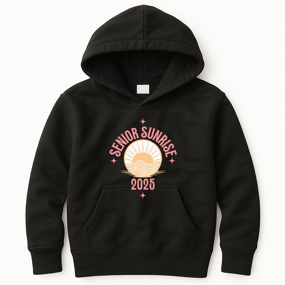 Magical Senior Sunrise 2025 High School 12th Twelfth Grade Kids Hoodie