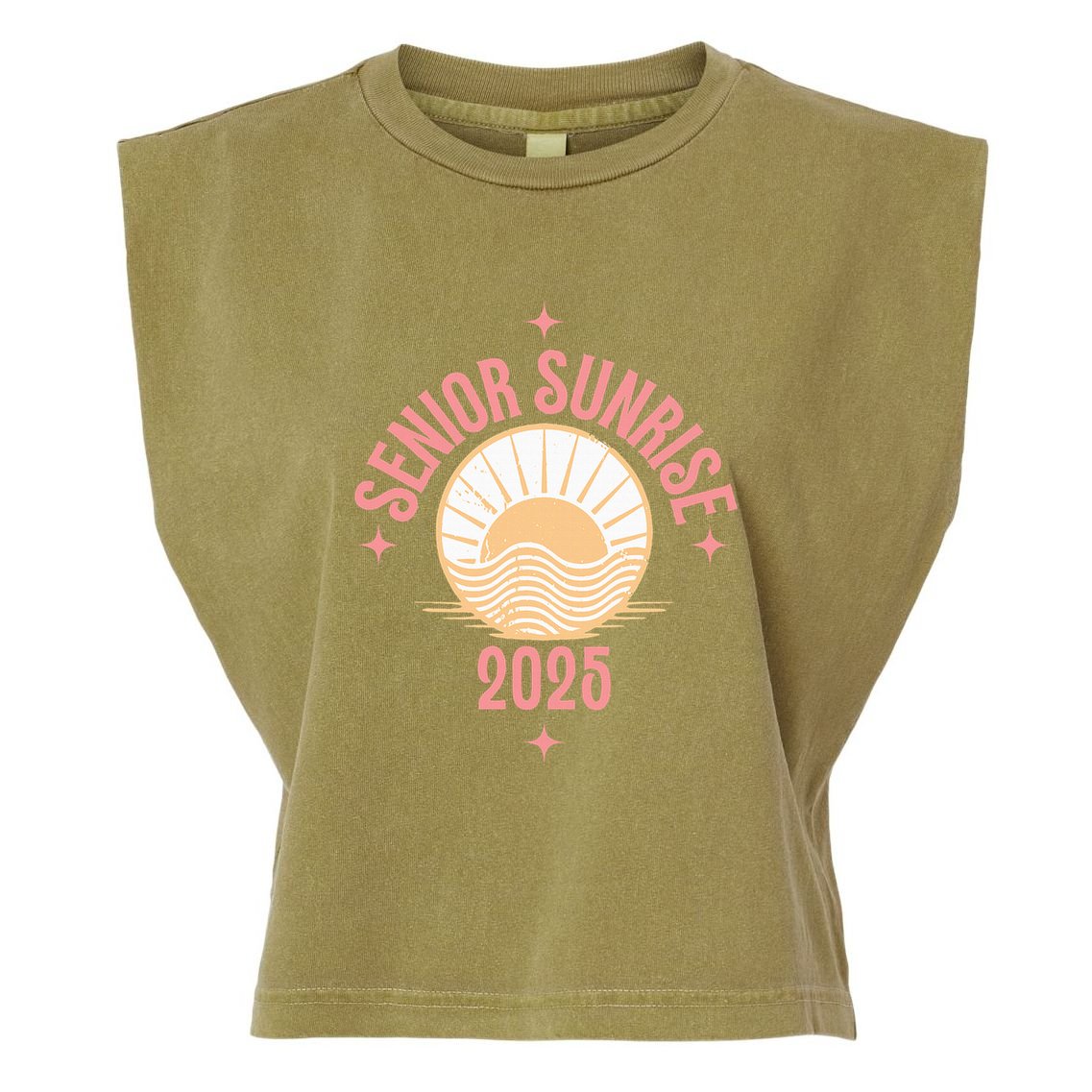 Magical Senior Sunrise 2025 High School 12th Twelfth Grade Garment-Dyed Women's Muscle Tee