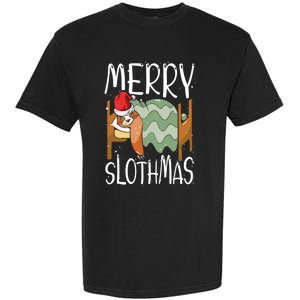 Merry Slothmas Sloth Whisperer Animal Christmas Season Gift Garment-Dyed Heavyweight T-Shirt