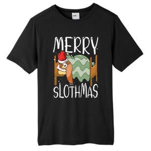 Merry Slothmas Sloth Whisperer Animal Christmas Season Gift Tall Fusion ChromaSoft Performance T-Shirt