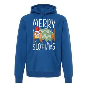 Merry Slothmas Sloth Whisperer Animal Christmas Season Gift Premium Hoodie