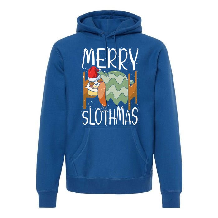 Merry Slothmas Sloth Whisperer Animal Christmas Season Gift Premium Hoodie