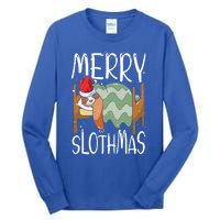 Merry Slothmas Sloth Whisperer Animal Christmas Season Gift Tall Long Sleeve T-Shirt