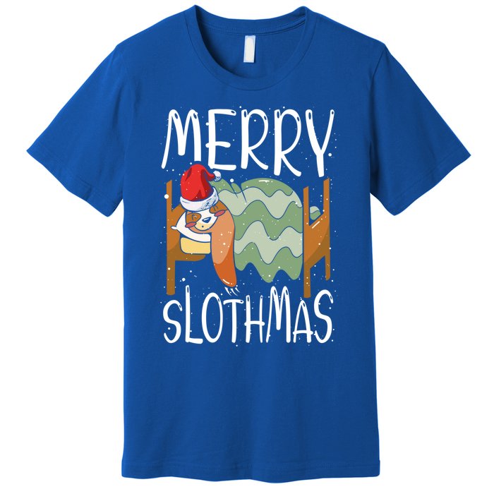 Merry Slothmas Sloth Whisperer Animal Christmas Season Gift Premium T-Shirt