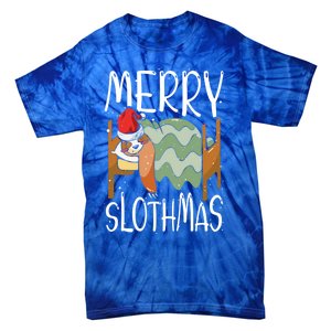 Merry Slothmas Sloth Whisperer Animal Christmas Season Gift Tie-Dye T-Shirt