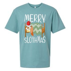 Merry Slothmas Sloth Whisperer Animal Christmas Season Gift Sueded Cloud Jersey T-Shirt