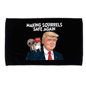 Make Squirrels Safe Again Trump 2024 Squirrels For Trump Microfiber Hand Towel