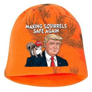 Make Squirrels Safe Again Trump 2024 Squirrels For Trump Kati - Camo Knit Beanie