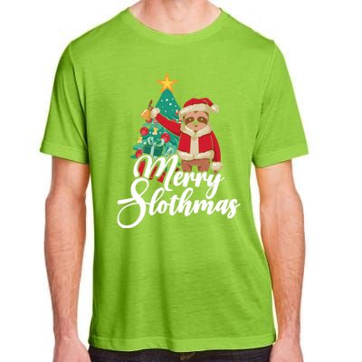 Merry Slothmas Sloth Whisperer Animal Christmas Season Gift Adult ChromaSoft Performance T-Shirt