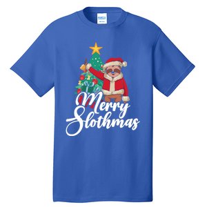 Merry Slothmas Sloth Whisperer Animal Christmas Season Gift Tall T-Shirt