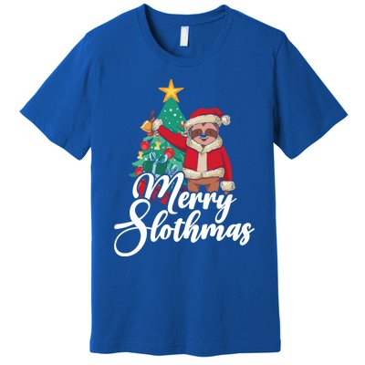 Merry Slothmas Sloth Whisperer Animal Christmas Season Gift Premium T-Shirt