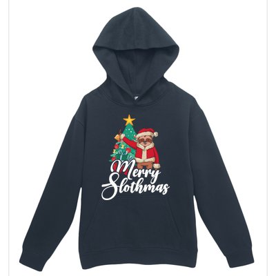 Merry Slothmas Sloth Whisperer Animal Christmas Season Gift Urban Pullover Hoodie