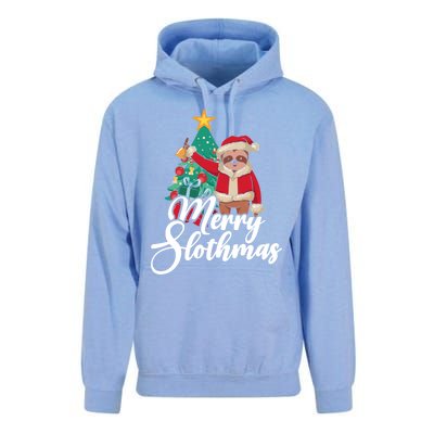 Merry Slothmas Sloth Whisperer Animal Christmas Season Gift Unisex Surf Hoodie