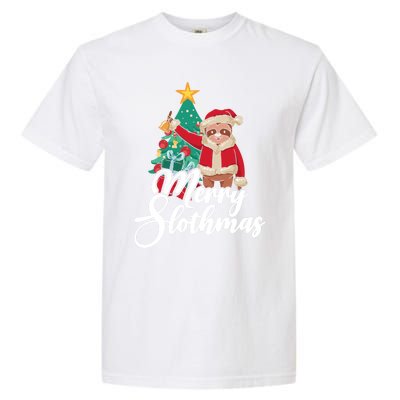 Merry Slothmas Sloth Whisperer Animal Christmas Season Gift Garment-Dyed Heavyweight T-Shirt