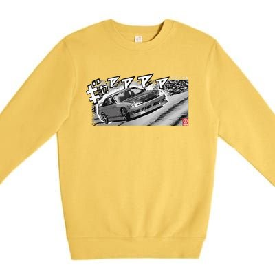 Manga S14 Silvia Jdm Drift Sr20 Turbo Premium Crewneck Sweatshirt