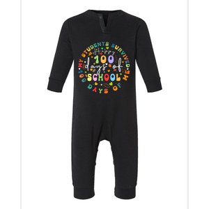 My Students Survived 100 Days Of Me 100th Day School Teacher Great Gift Infant Fleece One Piece