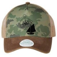 Maritime Sailing Ship Sailing Ships Ships Compass Ship Ahoy Legacy Tie Dye Trucker Hat