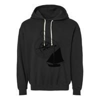 Maritime Sailing Ship Sailing Ships Ships Compass Ship Ahoy Garment-Dyed Fleece Hoodie