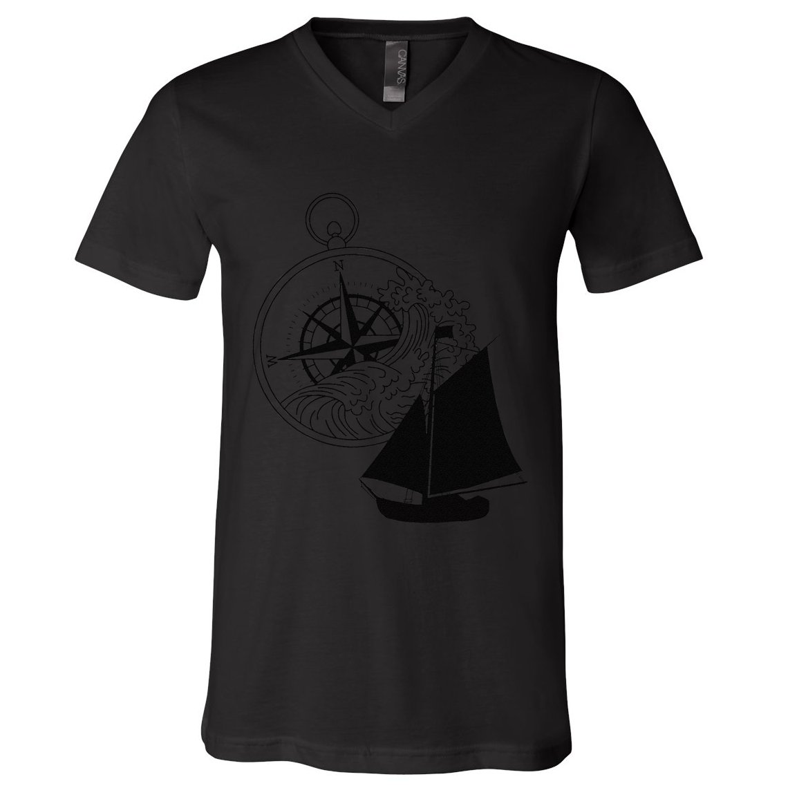 Maritime Sailing Ship Sailing Ships Ships Compass Ship Ahoy V-Neck T-Shirt