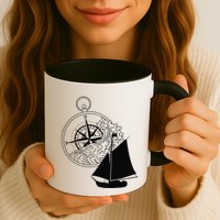 Maritime Sailing Ship Sailing Ships Ships Compass Ship Ahoy Mug