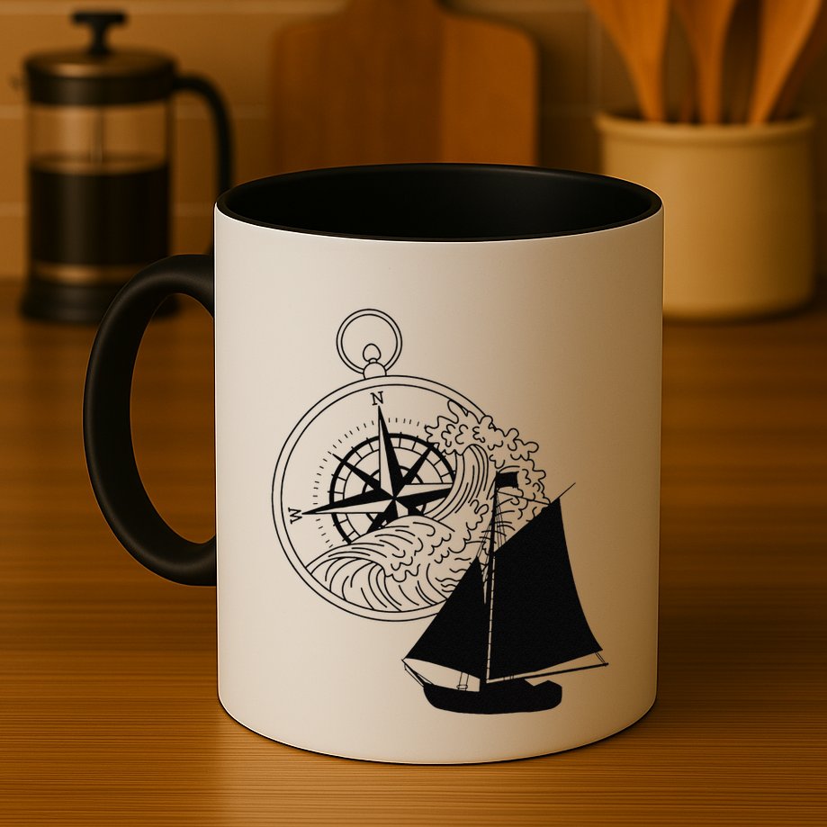 Maritime Sailing Ship Sailing Ships Ships Compass Ship Ahoy Mug