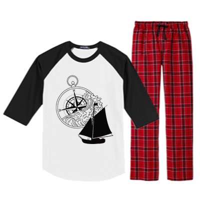 Maritime Sailing Ship Sailing Ships Ships Compass Ship Ahoy Raglan Sleeve Pajama Set