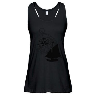 Maritime Sailing Ship Sailing Ships Ships Compass Ship Ahoy Ladies Essential Flowy Tank
