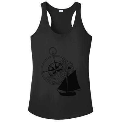 Maritime Sailing Ship Sailing Ships Ships Compass Ship Ahoy Ladies PosiCharge Competitor Racerback Tank