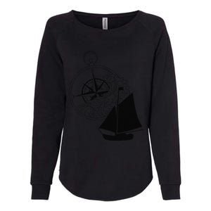 Maritime Sailing Ship Sailing Ships Ships Compass Ship Ahoy Womens California Wash Sweatshirt