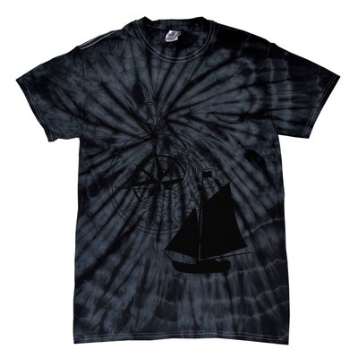 Maritime Sailing Ship Sailing Ships Ships Compass Ship Ahoy Tie-Dye T-Shirt