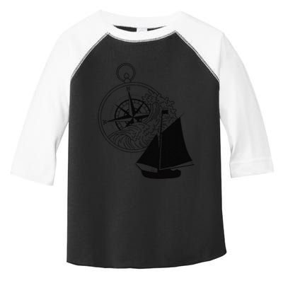 Maritime Sailing Ship Sailing Ships Ships Compass Ship Ahoy Toddler Fine Jersey T-Shirt