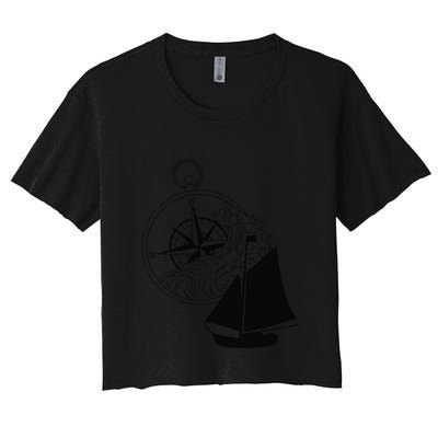 Maritime Sailing Ship Sailing Ships Ships Compass Ship Ahoy Crop Top