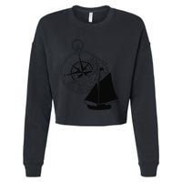 Maritime Sailing Ship Sailing Ships Ships Compass Ship Ahoy Cropped Pullover Crew