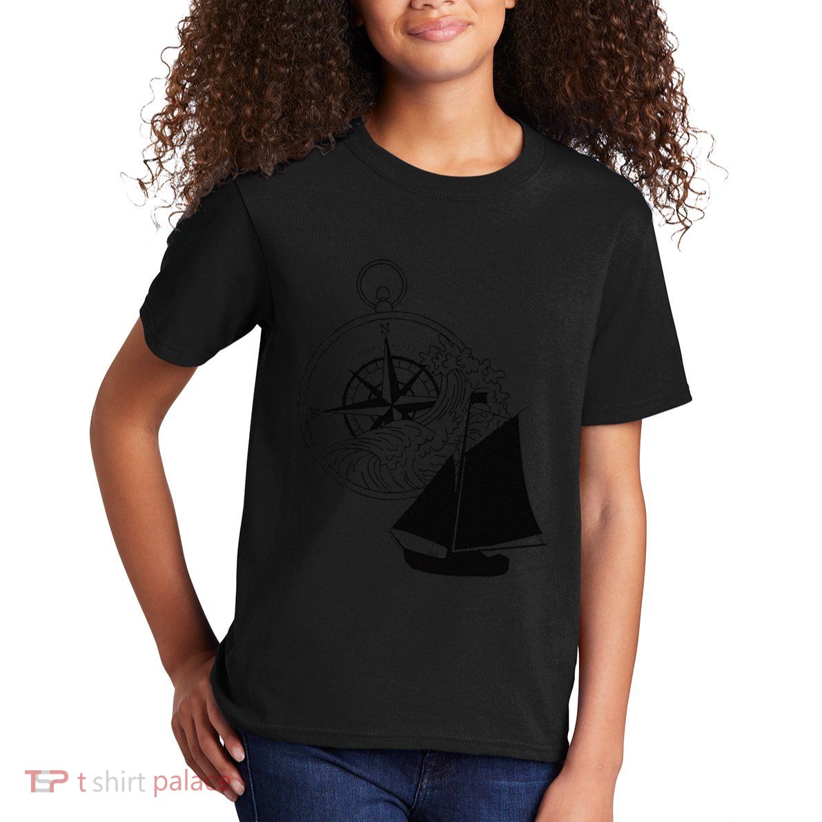 Maritime Sailing Ship Sailing Ships Ships Compass Ship Ahoy Kids T-Shirt