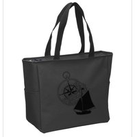Maritime Sailing Ship Sailing Ships Ships Compass Ship Ahoy Zip Tote Bag