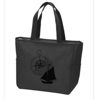 Maritime Sailing Ship Sailing Ships Ships Compass Ship Ahoy Zip Tote Bag