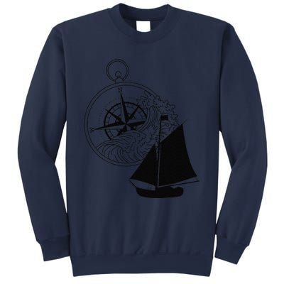 Maritime Sailing Ship Sailing Ships Ships Compass Ship Ahoy Sweatshirt