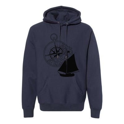 Maritime Sailing Ship Sailing Ships Ships Compass Ship Ahoy Premium Hoodie