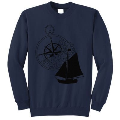 Maritime Sailing Ship Sailing Ships Ships Compass Ship Ahoy Tall Sweatshirt