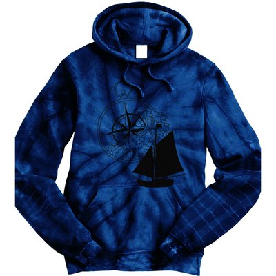 Maritime Sailing Ship Sailing Ships Ships Compass Ship Ahoy Tie Dye Hoodie