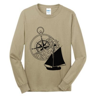 Maritime Sailing Ship Sailing Ships Ships Compass Ship Ahoy Tall Long Sleeve T-Shirt