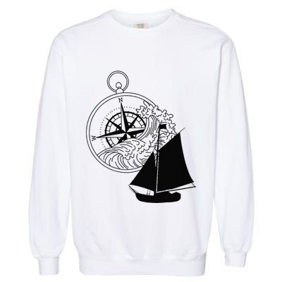 Maritime Sailing Ship Sailing Ships Ships Compass Ship Ahoy Garment-Dyed Sweatshirt